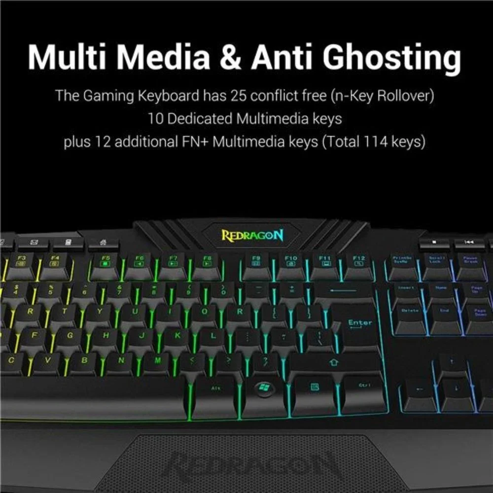 Gaming Keyboard, M601 Mouse, RGB Backlit Gaming Keyboard, Programmable Backlit